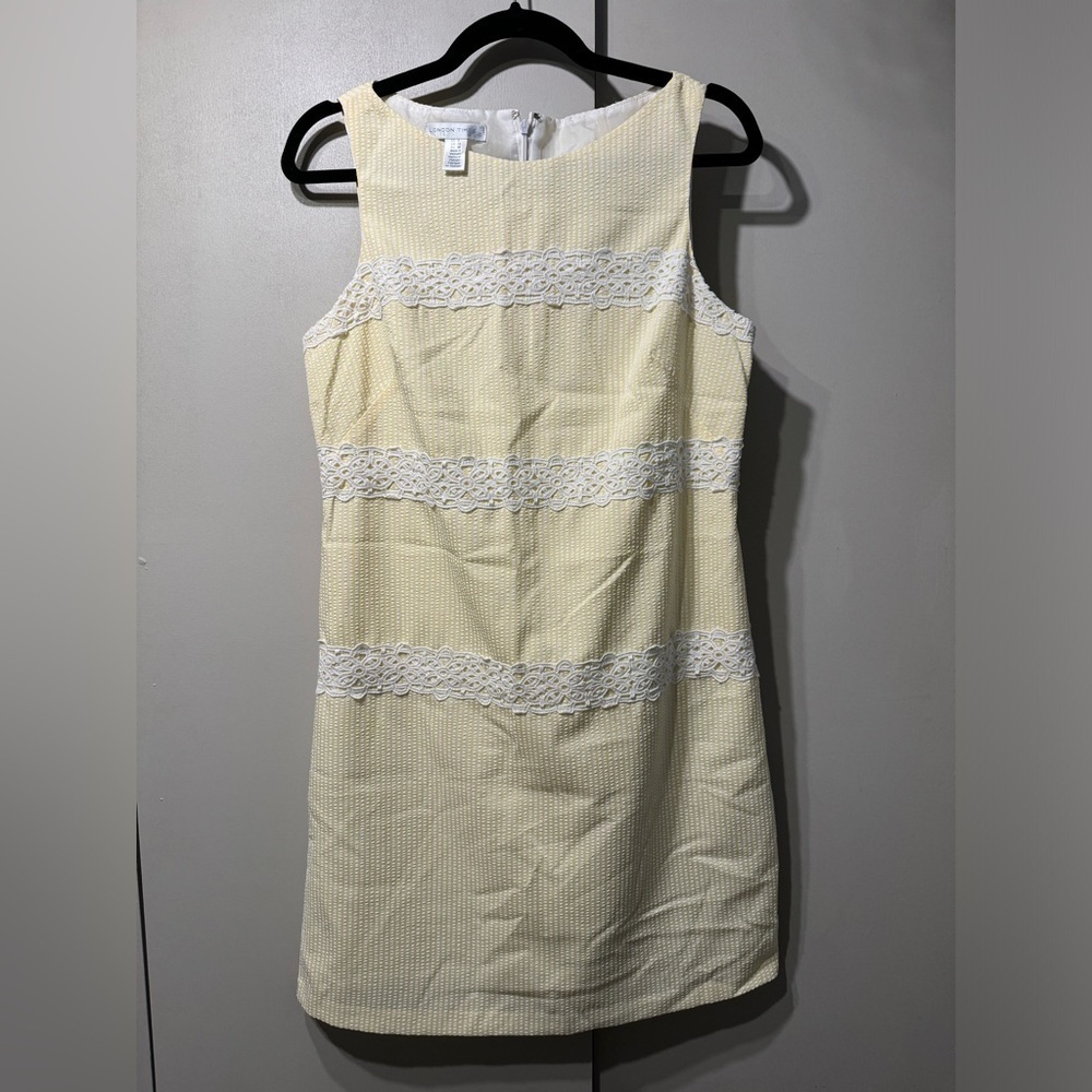 NWOT London Times Lace-Trim Dress